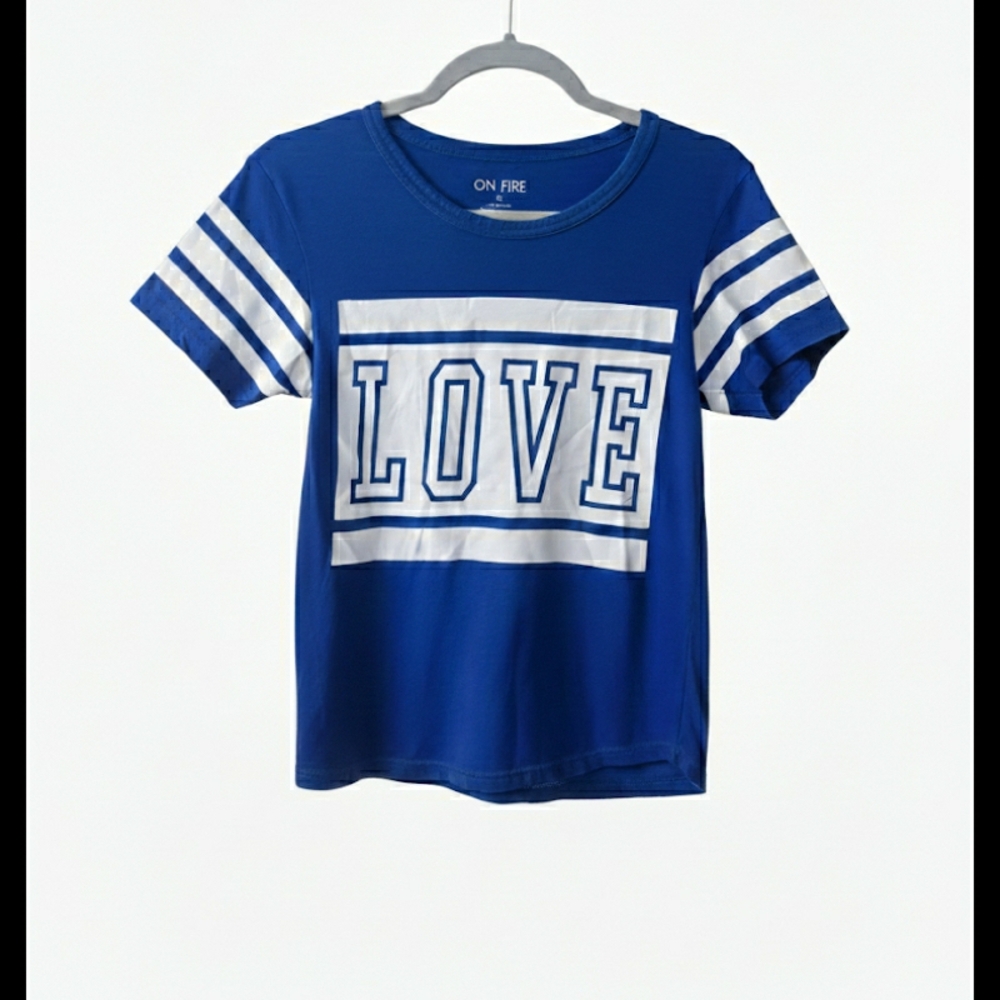 On Fire Kids Royal Blue LOVE Tee